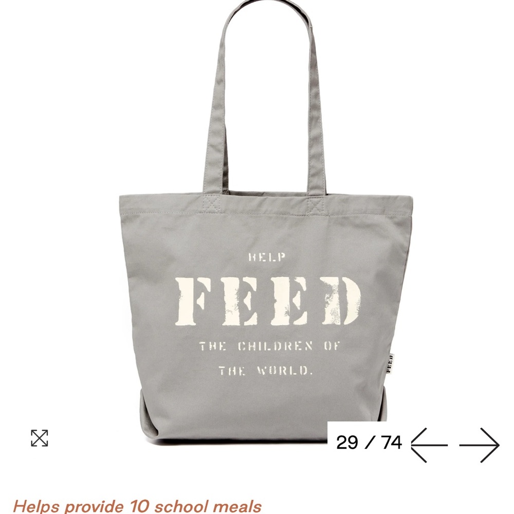 FEED Slate Gray Tote Bag